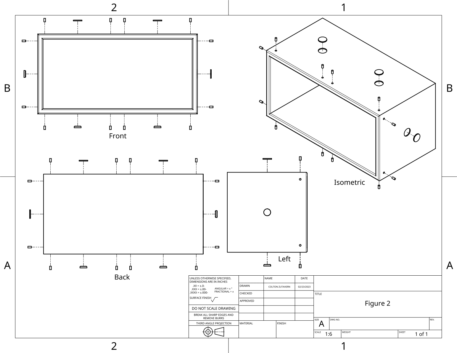 Single modular shelving unit shown in isometric view