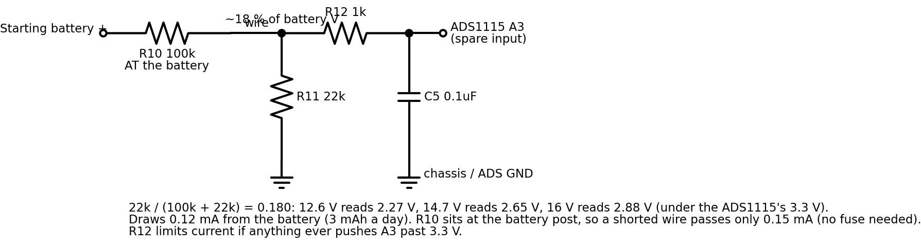 Starting battery divider schematic