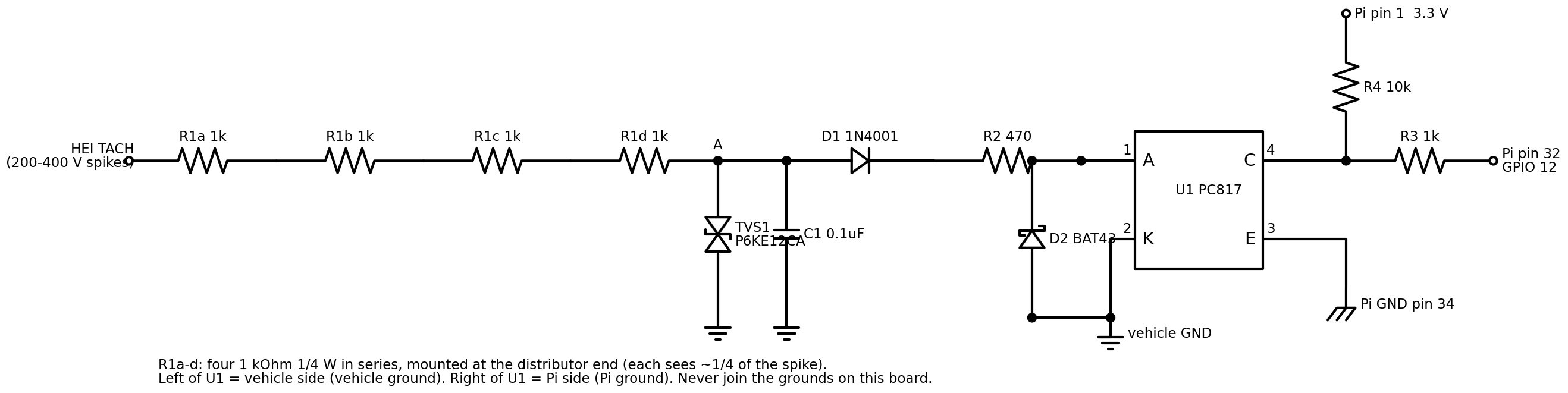 Tach input schematic